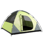 Outsunny Tenda da Campeggio 3 Posti a Cupola, Impermeabile e Anti UV, 300x300x180 cm, Giallo e Grigio
