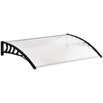 Outsunny Tenda da Sole Curva con Viti e Bulloni Inclusi, in Policarbonato, PP e Alluminio, 90x150x25 cm