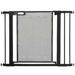 PawHut Cancellino per Cani Estensibile a Pressione con Chiusura Automatica, in Acciaio e ABS, 75-103x76 cm, Nero