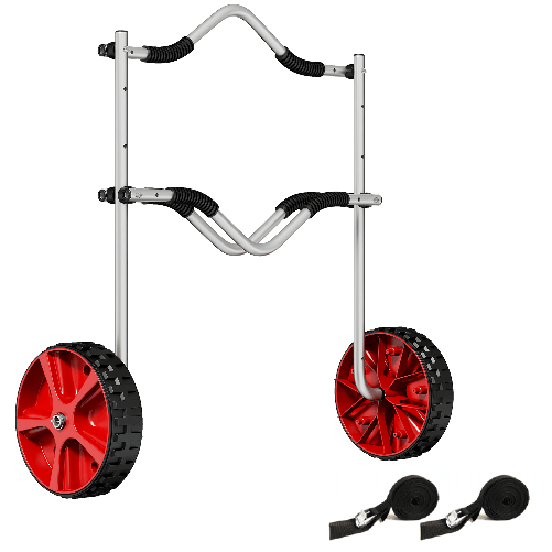 SPORTNOW Carrello Porta Kayak Regolabile su 3 Livelli in Alluminio per Canoa e SUP