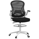 Vinsetto Sedia da Ufficio Ergonomica in Tessuto Traspirante con Altezza Regolabile e Braccioli Ribaltabili, 59x65x110-130 cm