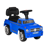 HOMCOM Macchina Giocattolo Cavalcabile Fuoristrada per Bambini con Fari e Musiche, Età 18-36 Mesi, Blu