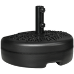 Outsunny Base per Ombrellone Semicircolare Riempibile con Sabbia o Acqua per Pali 38-48mm, Nero