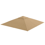 Outsunny Tetto di Ricambio per Gazebo 3x3m in Poliestere con Prese d'Aria e Fori di Drenaggio, Beige