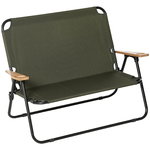 Outsunny Sedia Campeggio Doppia a 2 Posti, Pieghevole con Maniglia e Braccioli, 141x67x80cm, Verde
