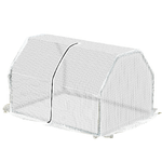 Outsunny Mini Serra da Giardino e Balcone in Plastica PE e Acciaio con Chiusura a Zip, 99x71x60 cm
