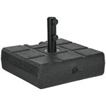 Outsunny Base per Ombrellone da Giardino 3.5 m con Maniglie, in HDPE e Acciaio, 49x49x36.5 cm, Nero