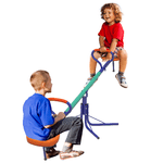 Outsunny Altalena a Bilico per Bambini 3-8 Anni con Rotazione a 360°, in Acciaio e PP, 192x60x60 cm