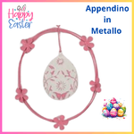 Decorazioni pasqua in metallo rosa appendino per casa uova pasquali idee regalo