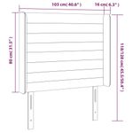 Testiera-ad-Orecchio-Grigio-Chiaro-103x16x118-128-cm-in-Velluto