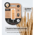 TechOneTech ecoTech Memoria USB 3.2 32GB (Pendrive) - Fatto con paglia di grano