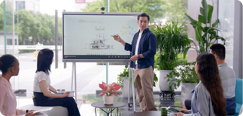 Yealink-MeetingBoard-Pannello-piatto-per-segnaletica-digitale-218-m--86---LED-Wi-Fi-4K-Ultra-HD-Nero-Touch-screen-Processore-integrato-Android-10
