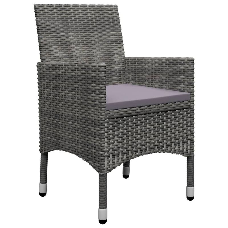 Set-Mobili-da-Pranzo-per-Giardino-5-pz-Grigio