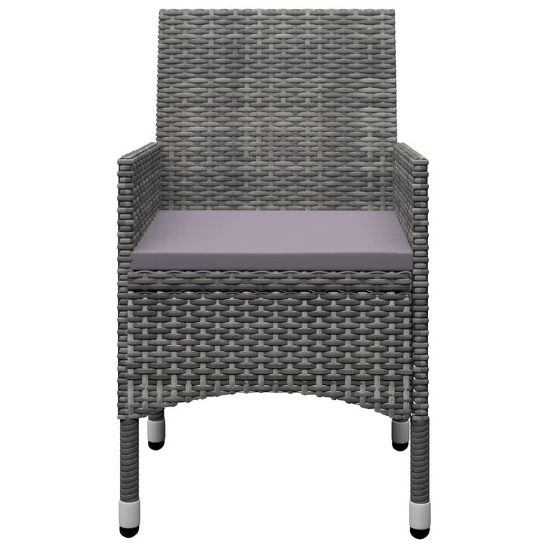 Set-Mobili-da-Pranzo-per-Giardino-5-pz-Grigio