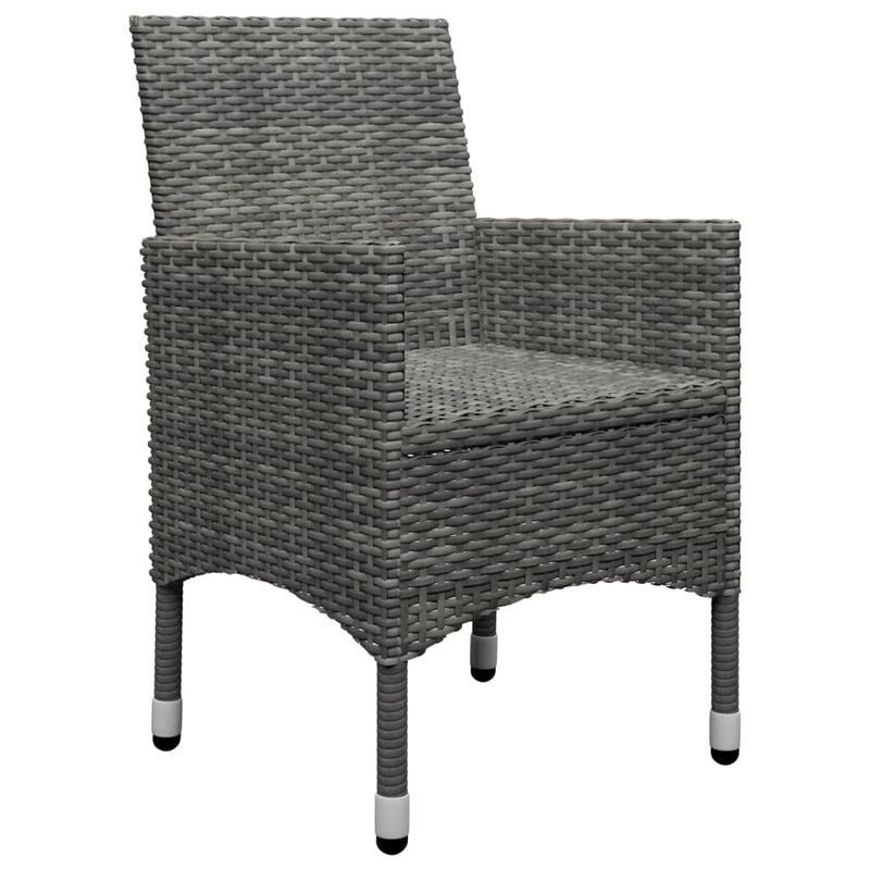 Set-Mobili-da-Pranzo-per-Giardino-5-pz-Grigio