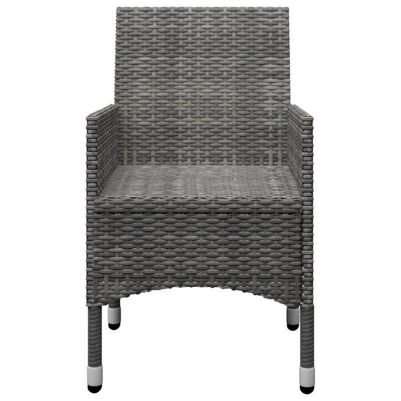 Set-Mobili-da-Pranzo-per-Giardino-5-pz-Grigio