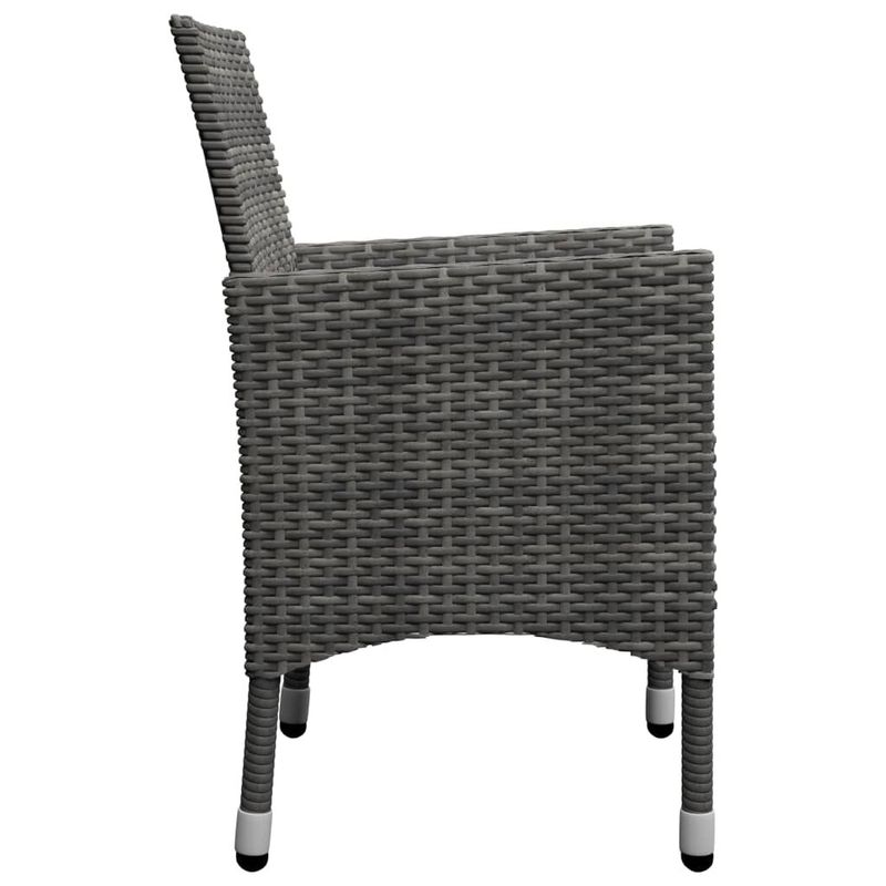 Set-Mobili-da-Pranzo-per-Giardino-5-pz-Grigio