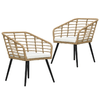 vidaXL-Sedie-da-Giardino-2-pz-con-Cuscini-in-Polyrattan-Rovere