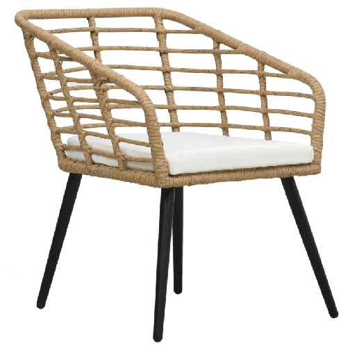 vidaXL-Sedie-da-Giardino-2-pz-con-Cuscini-in-Polyrattan-Rovere