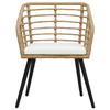 vidaXL-Sedie-da-Giardino-2-pz-con-Cuscini-in-Polyrattan-Rovere