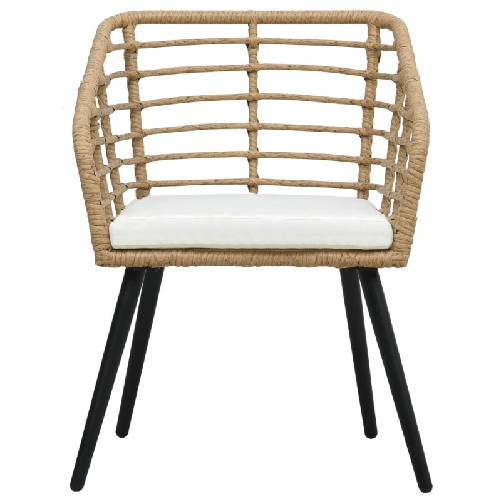 vidaXL-Sedie-da-Giardino-2-pz-con-Cuscini-in-Polyrattan-Rovere