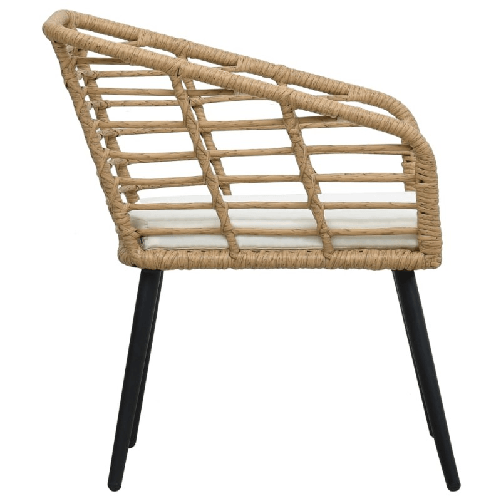 vidaXL-Sedie-da-Giardino-2-pz-con-Cuscini-in-Polyrattan-Rovere
