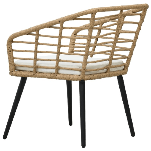 vidaXL-Sedie-da-Giardino-2-pz-con-Cuscini-in-Polyrattan-Rovere