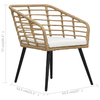 vidaXL-Sedie-da-Giardino-2-pz-con-Cuscini-in-Polyrattan-Rovere