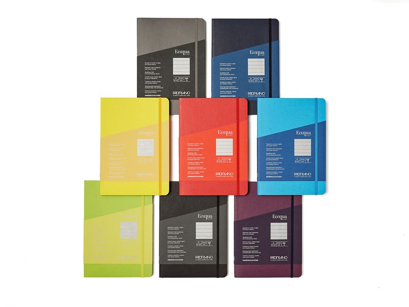 FABRIANO-Taccuino-c-elastico-EcoQua-Plus-cucito-f.to-A5-80-fogli-5mm-artracite-Fabriano