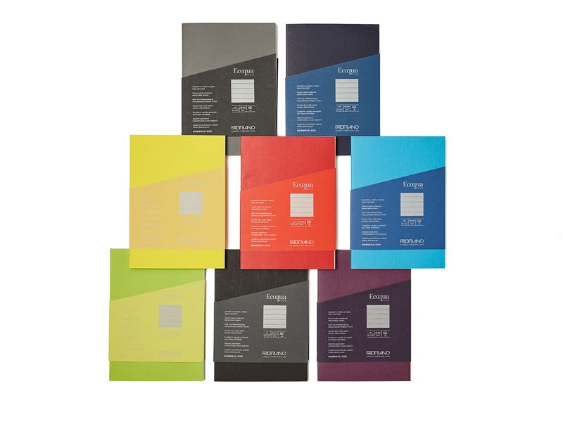FABRIANO-Taccuino-c-elastico-EcoQua-Plus-cucito-f.to-A5-80-fogli-5mm-artracite-Fabriano