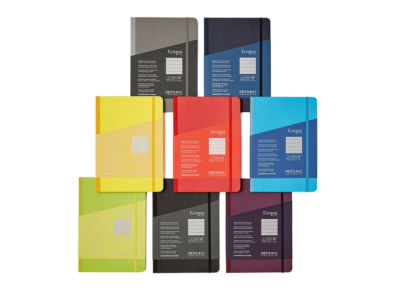 FABRIANO-Taccuino-c-elastico-EcoQua-Plus-cucito-f.to-A5-80-fogli-5mm-artracite-Fabriano