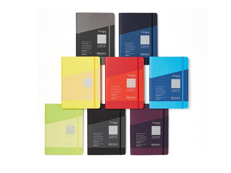 FABRIANO-Taccuino-c-elastico-EcoQua-Plus-cucito-f.to-A5-80-fogli-5mm-artracite-Fabriano