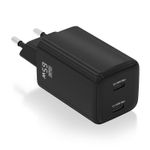 AISENS ASCH-65W2P040-BK Caricabatterie per dispositivi mobili Universale Nero AC Ricarica rapida Interno