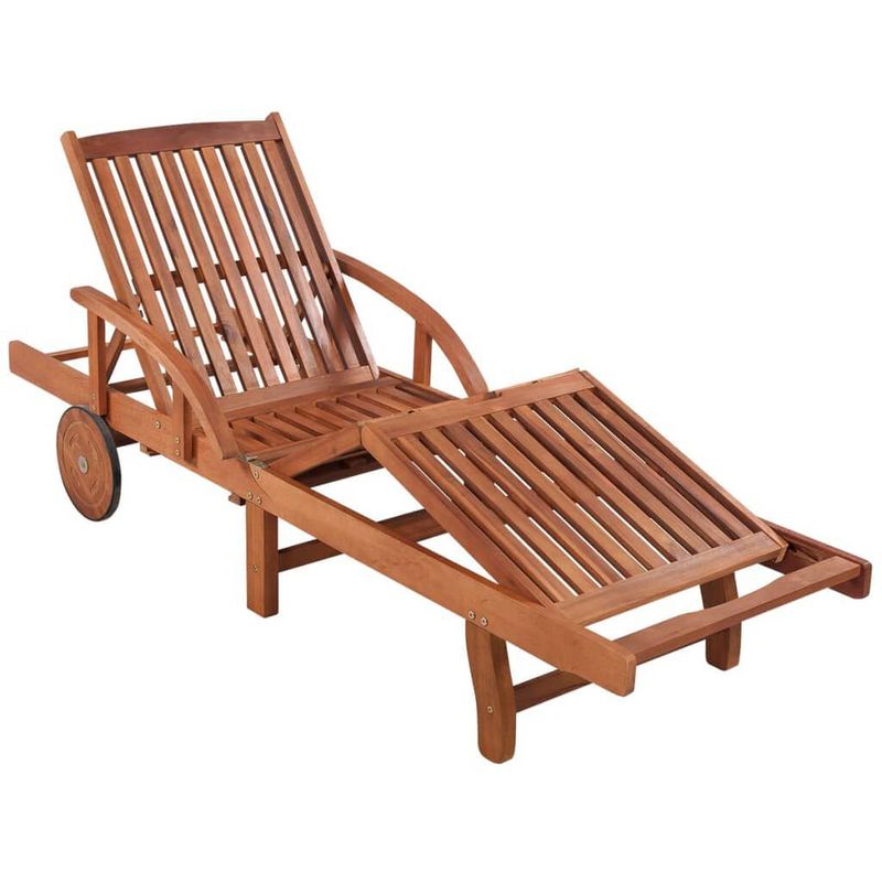 vidaXL-Sedia-a-Sdraio-con-Cuscino-in-Legno-Massello-di-Acacia