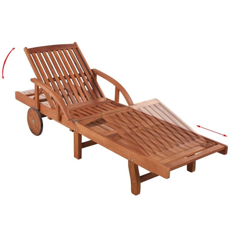 vidaXL-Sedia-a-Sdraio-con-Cuscino-in-Legno-Massello-di-Acacia