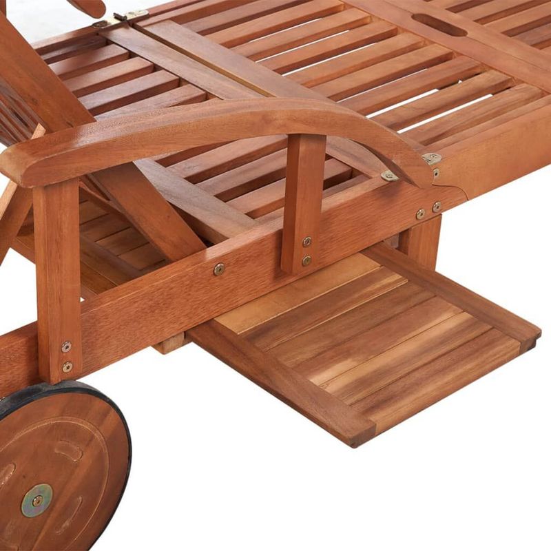 vidaXL-Sedia-a-Sdraio-con-Cuscino-in-Legno-Massello-di-Acacia