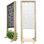 THAI - Separè - Paravento modulabile - 70x190cm - in Legno e PVC Bianco