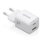 AISENS ASCH-30W2P020-W Caricabatterie per dispositivi mobili Universale Bianco AC Ricarica rapida Interno