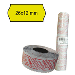 PRINTEX Rotolo da 1000 etichette a onda per Printex Smart 8/2612 - 26x12 mm - adesivo permanente - giallo - Printex - pack 10 rotoli