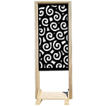 RICCI - Separè  - Paravento modulabile - 70x190cm - in Legno e PVC nero