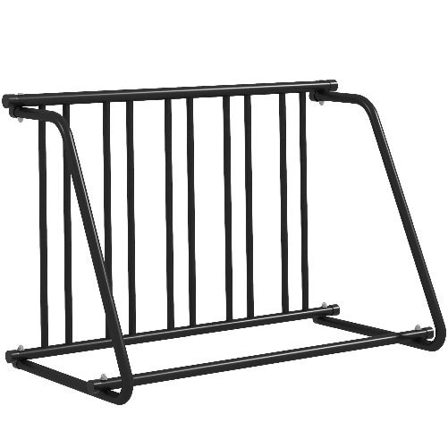 DURHAND Rastrelliera Portabiciclette a 3 Posti da Esterno, 114x58x75cm, Nero
