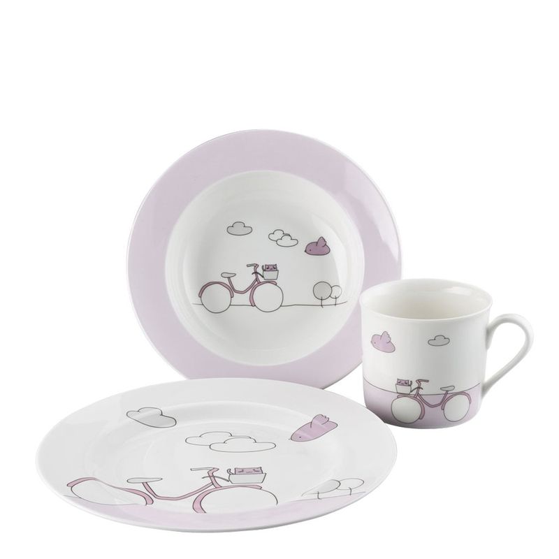 Set-3-porcellane-bambino-Pink-Bike