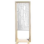 BAMBU - Separè - Paravento modulabile - 70x190cm - in Legno e PVC Nero