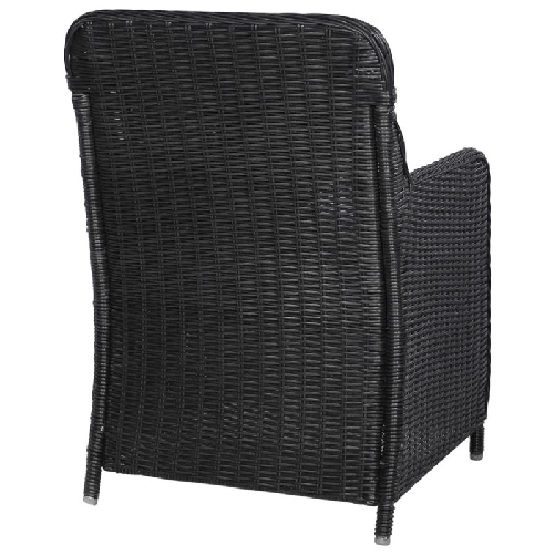 vidaXL-Sedie-da-Esterno-con-Cuscini-2-pz-Polyrattan-Nero--