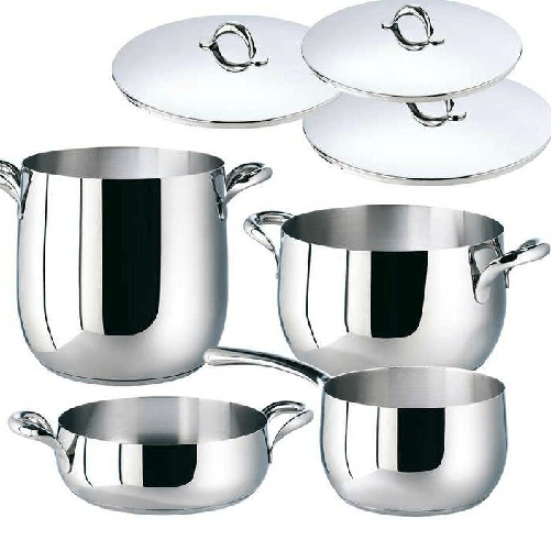 Batteria-di-pentole-7-pz.-Kikka--acciaio-inox