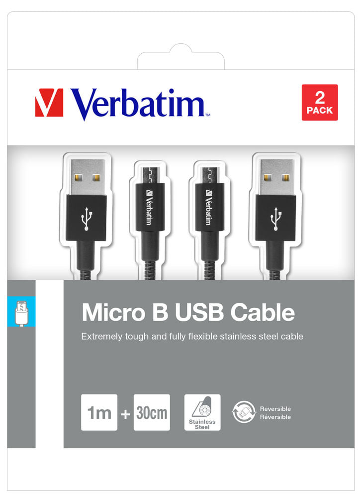 Verbatim-48875-cavo-USB-1-m-USB-3.2-Gen-1--3.1-Gen-1--Micro-USB-A-USB-A-Nero