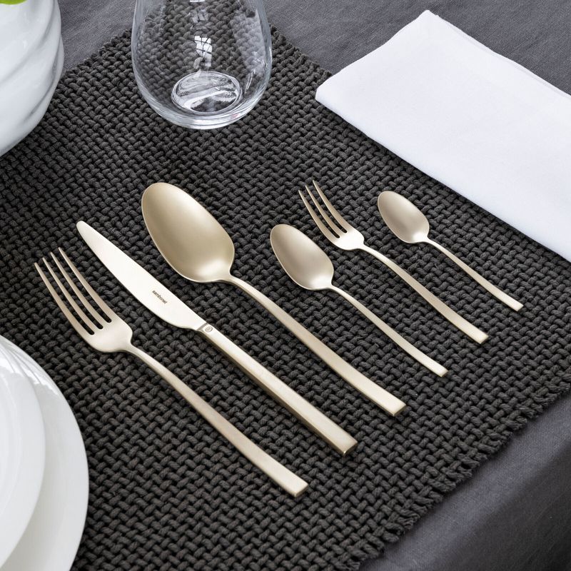 Serv.--posate-Rock-24-pz.-PVD-Champagne-antique