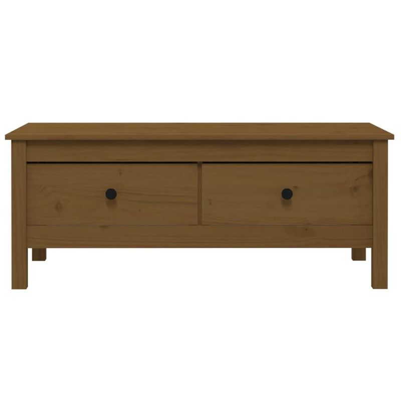 Tavolino-da-Salotto-Miele-100x50x40-cm-Legno-Massello-di-Pino