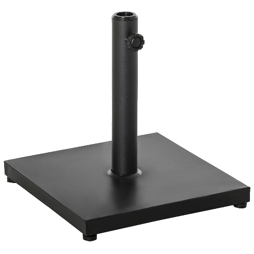 Outsunny Base per Ombrellone 13kg in Cemento con Finitura Lucida, 40x40x43cm, Nero