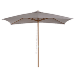 Outsunny Ombrellone da Giardino 2x3 m Impermeabile, in Legno con Copertura Rimovibile in Poliestere, Grigio